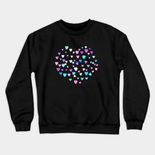 Mom Multicolored Love Hearts Gum Pink Crewneck Sweatshirt